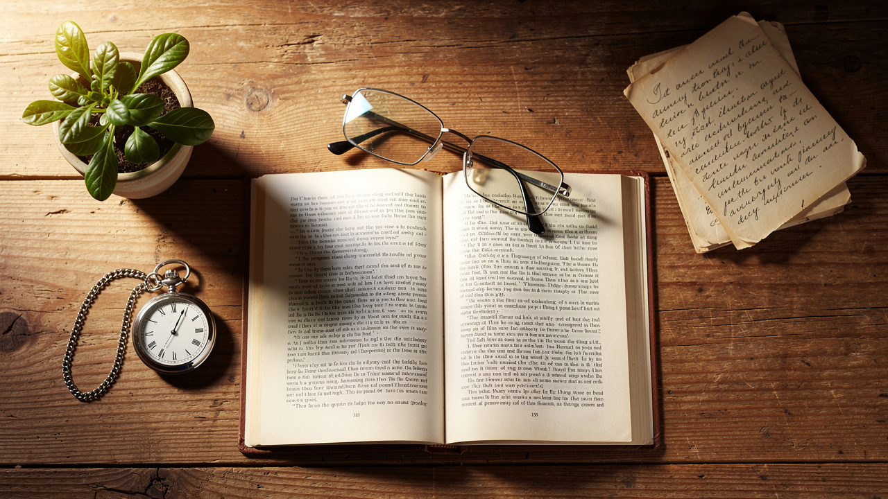 Desk objects symbolizing memory attention and learning skills