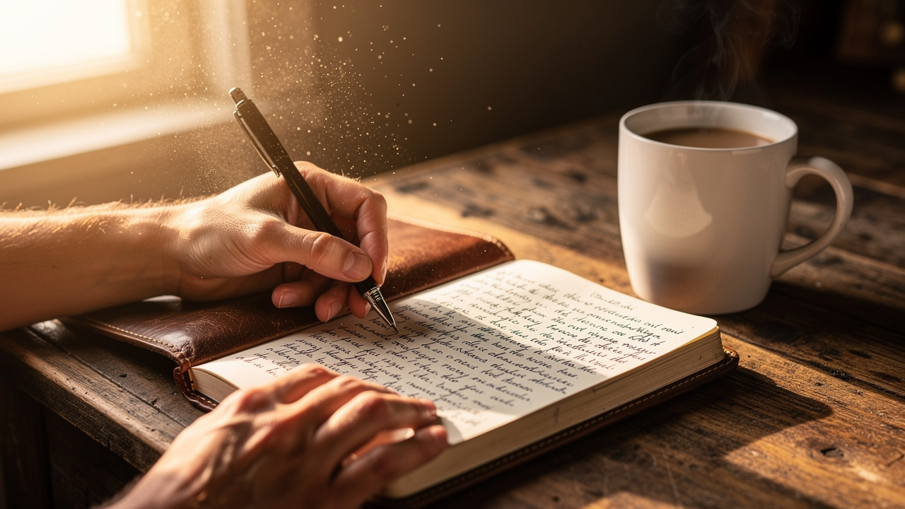 Person journaling for self-reflection and personal growth