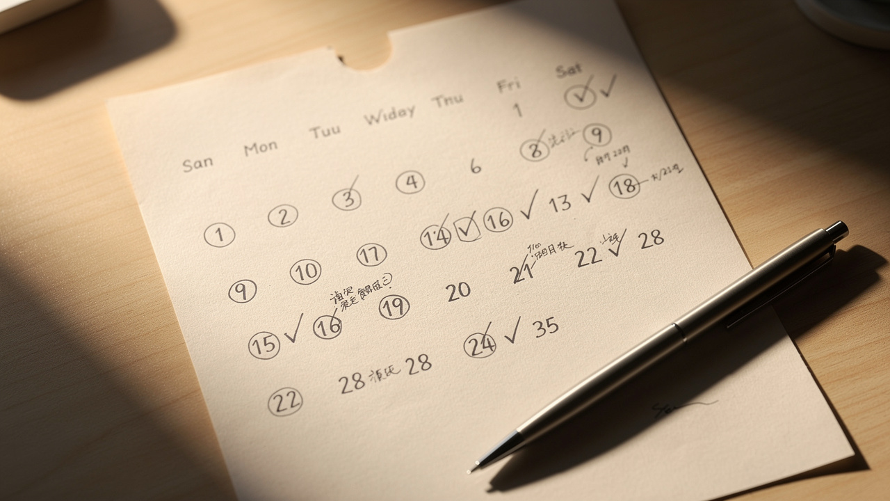 Calendar showing consistent daily practice patterns for cognitive training